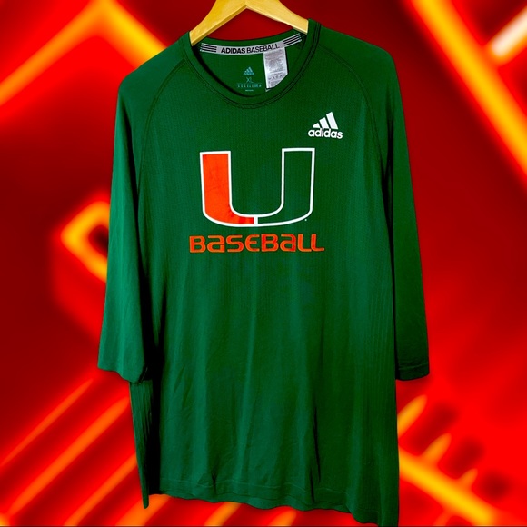NWT Official Miami Hurricanes Adidas Baseball Jersey Shirt - Picture 1 of 8